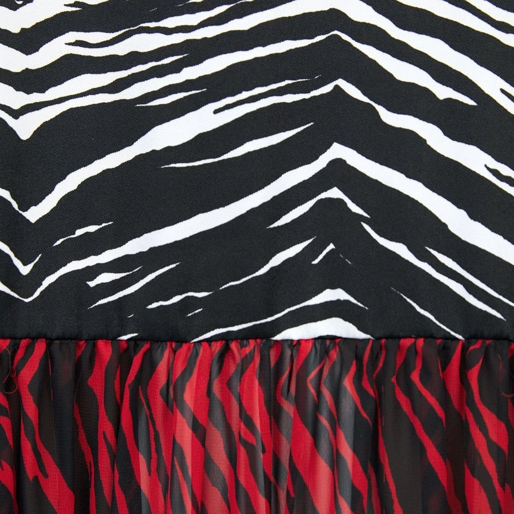 NWT ZARA ANIMAL Zebra PRINT TRIM Summer Fall DRESS - Picture 8 of 8